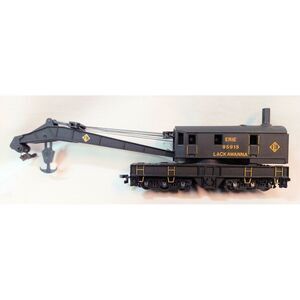 Bachmann Crane Car HO Erie Lackawanna 95915 (no key) very good condition Black